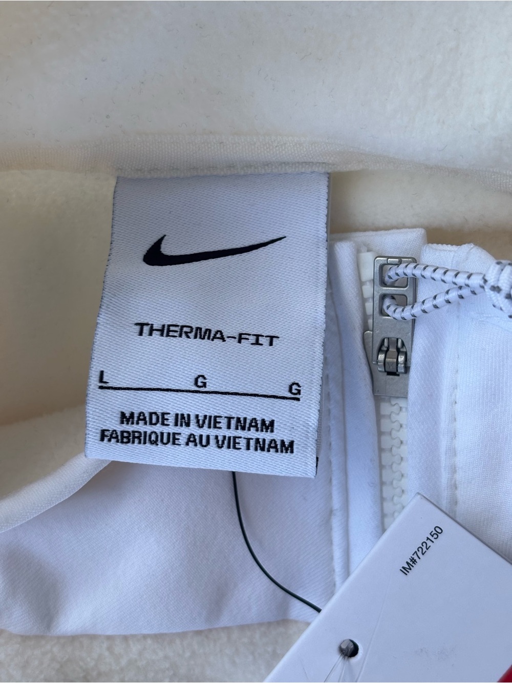 Nike Therma-FIT Victory Pale Ivory Half-Zip Golf Pullover Top Women’s Size L - Picture 6 of 7